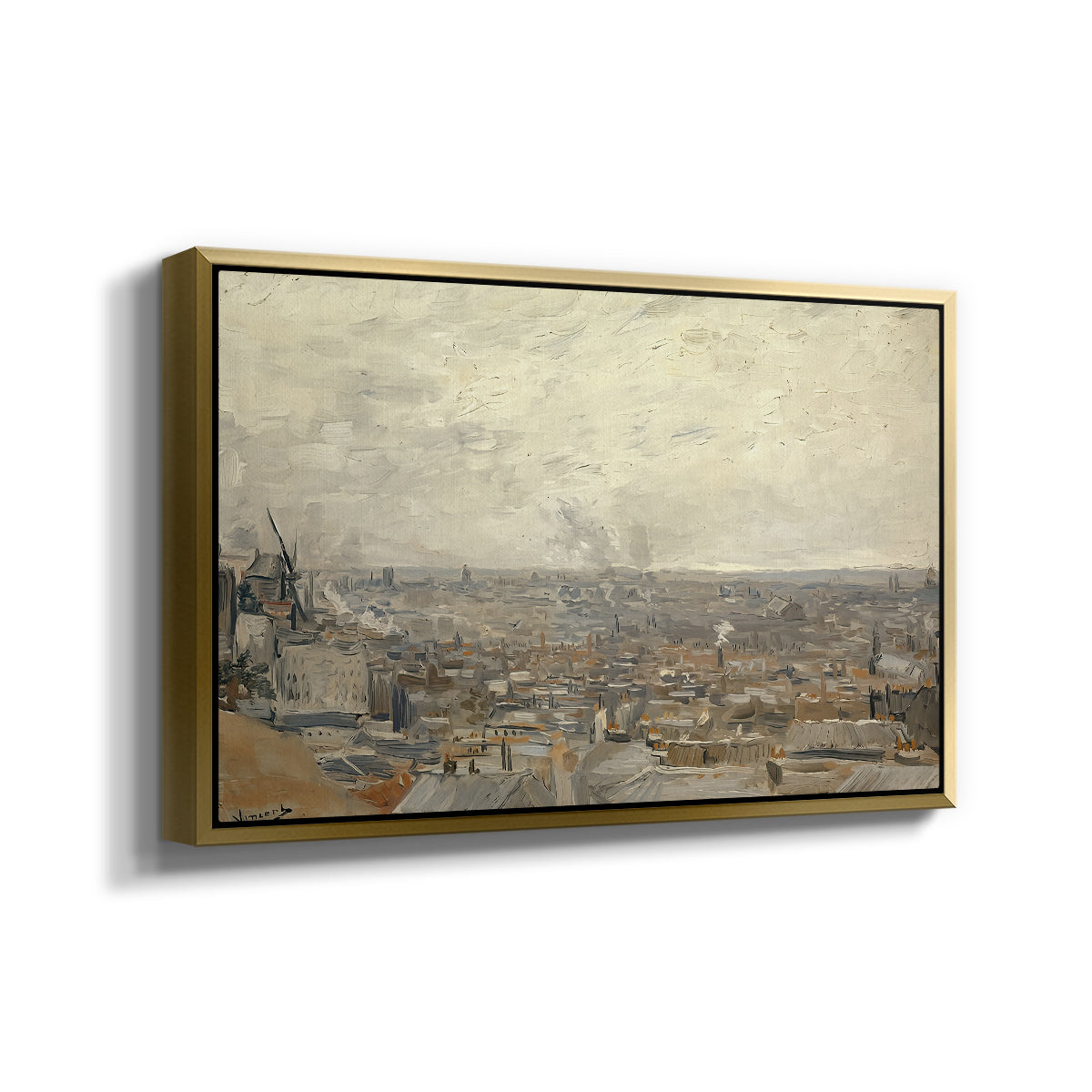 View from Montmartre, 1886 - Floater Framed Canvas Print
