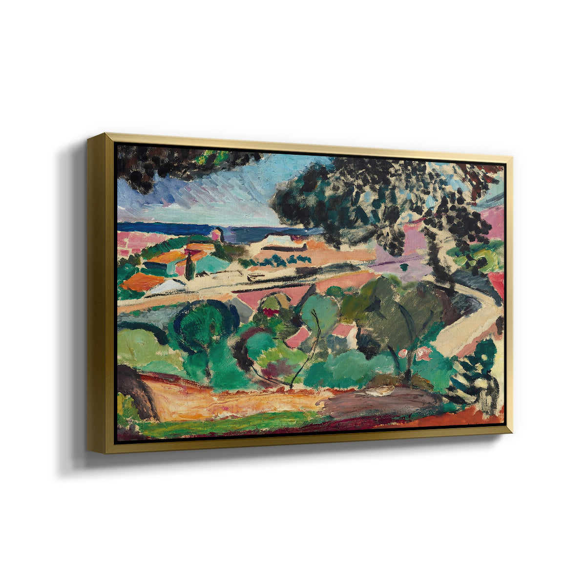 Landscape at Collioure, 1907 - Floater Framed Canvas Print