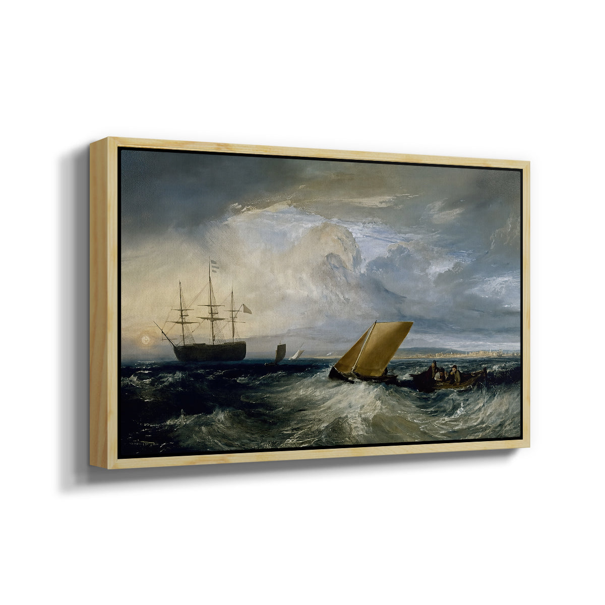 Sheerness as Seen from the Nore, 1808 - Floater Framed Canvas Print