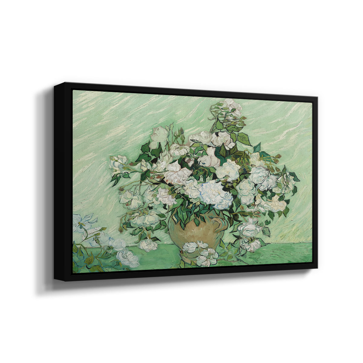 Roses, 1890 - Floater Framed Canvas Print