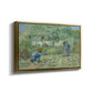 First Steps after Millet, 1890 - Floater Framed Canvas Print