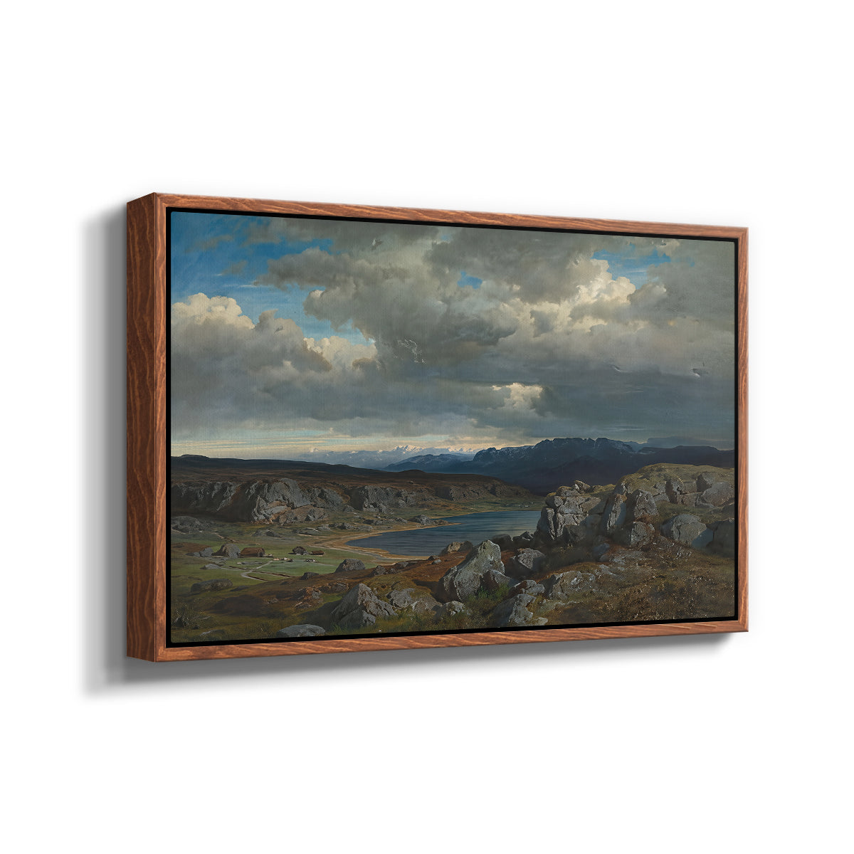Norwegian Highlands, 1857 - Floater Framed Canvas Print