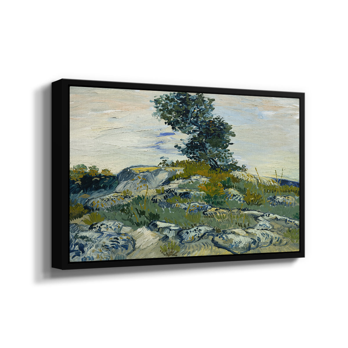 The Rocks, 1888 - Floater Framed Canvas Print