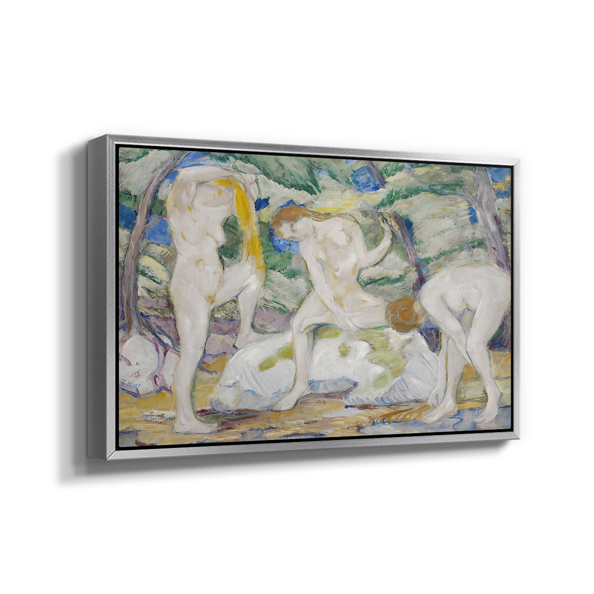 Bathing Women, 1910 - Floater Framed Canvas Print