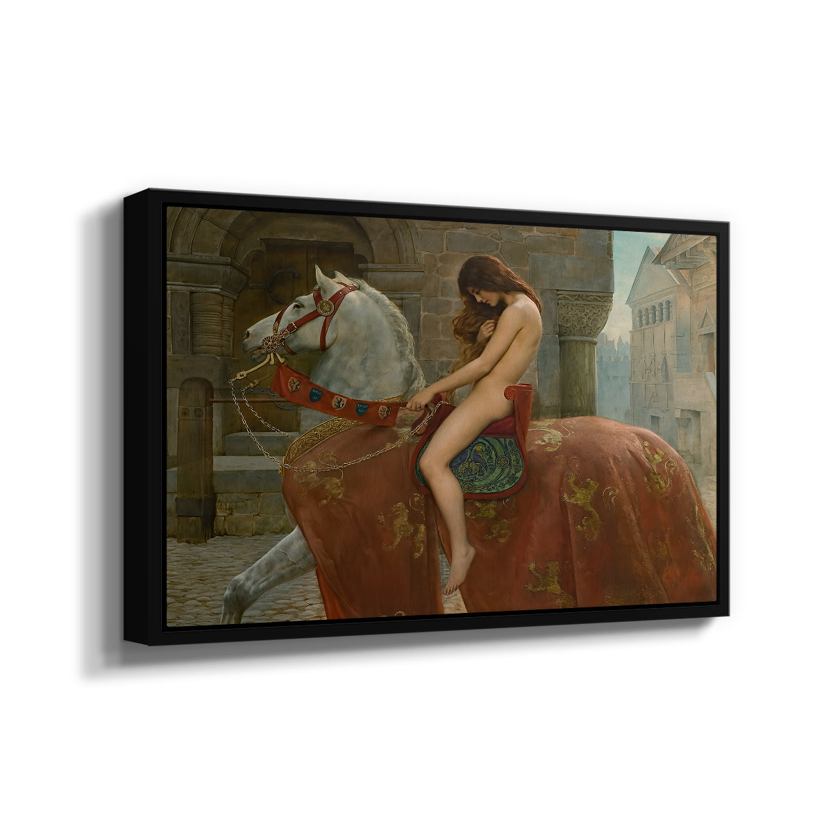 Lady Godiva, 1898 - Floater Framed Canvas Print
