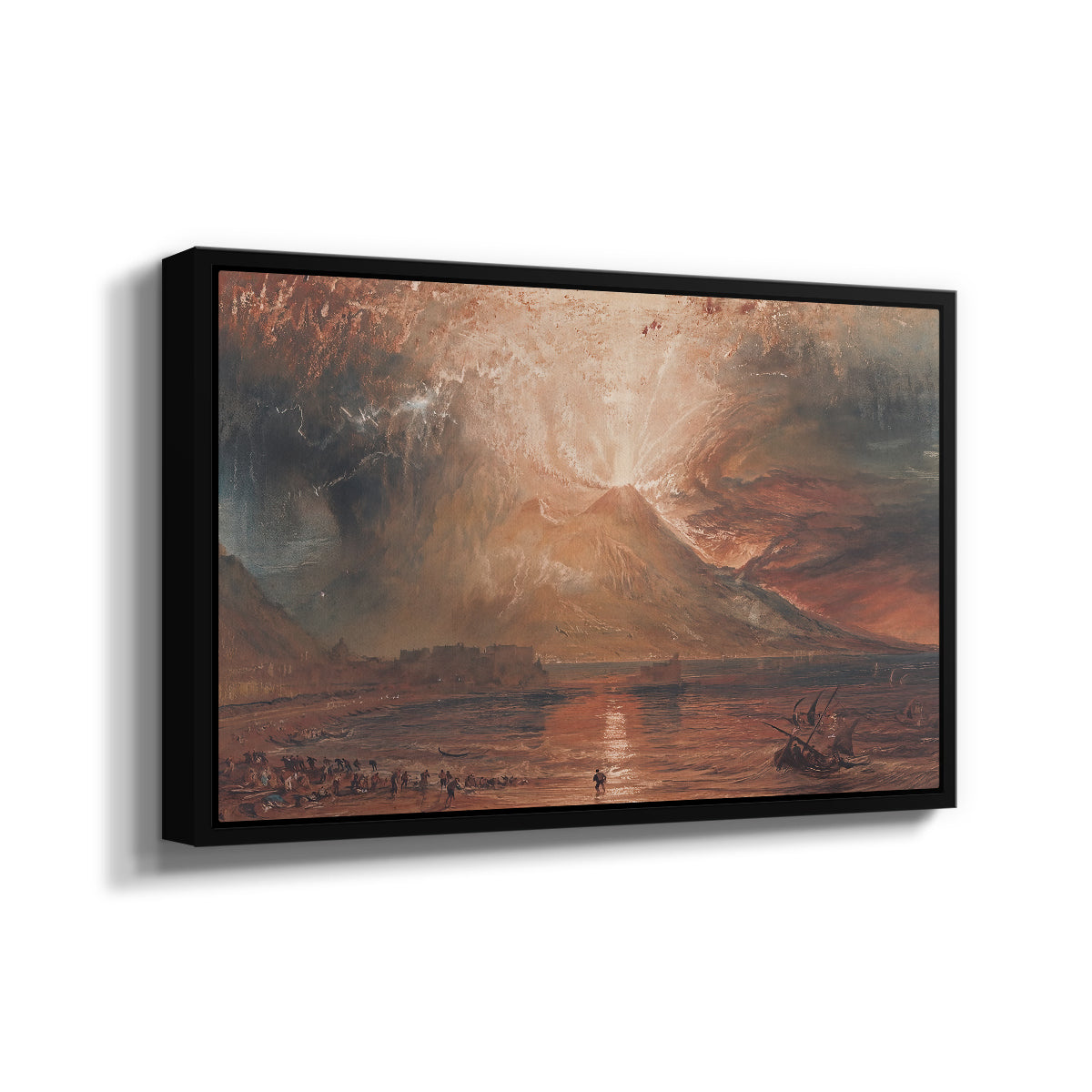 Vesuvius in Eruption, c. 1817 - Floater Framed Canvas Print