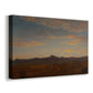 Canvas art print featuring a quiet study of distant hills and glowing horizon, displayed at an angle