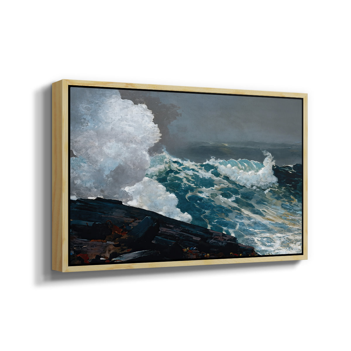 Northeaster, 1895 - Floater Framed Canvas Print
