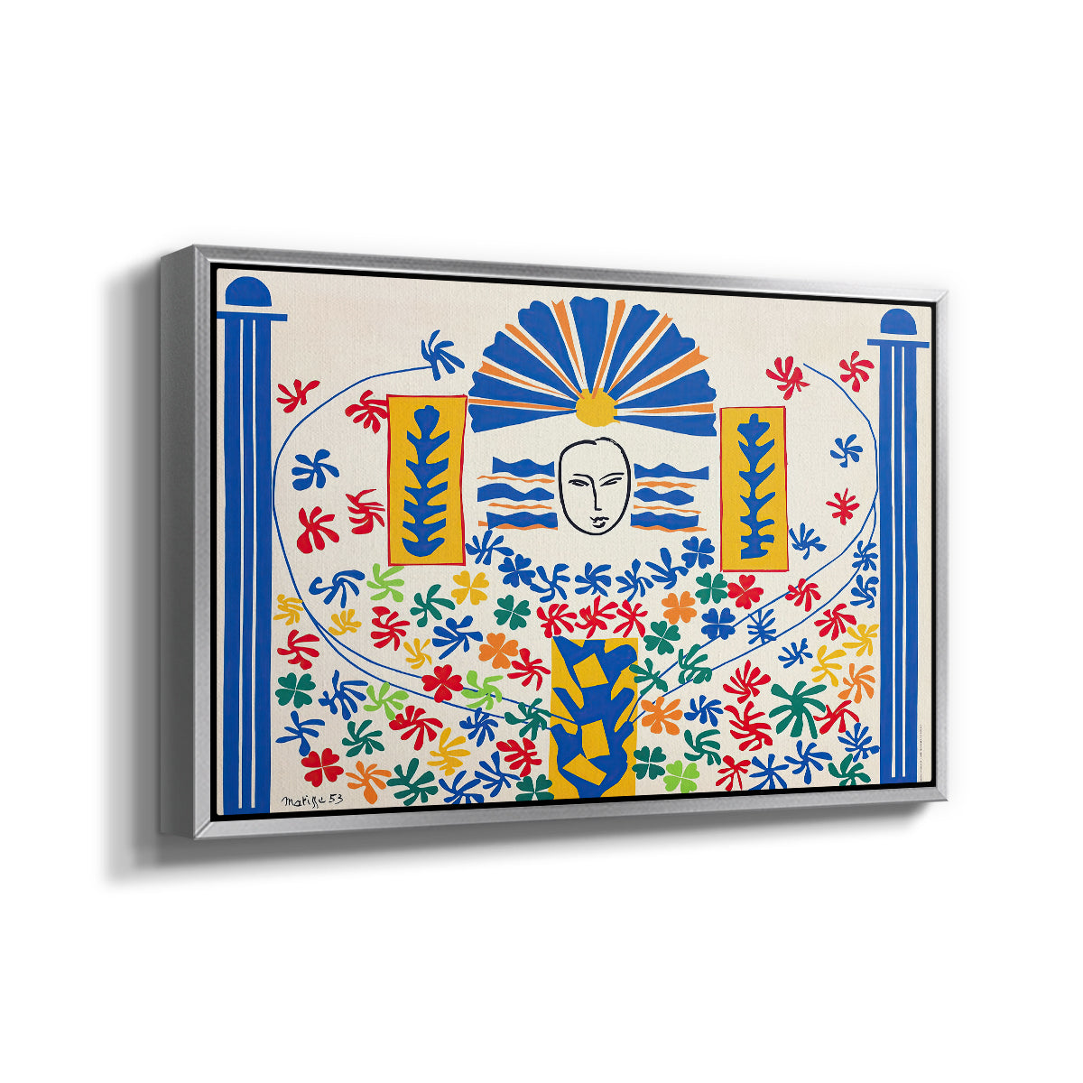 Apollo (Apollon), 1953 - Floater Framed Canvas Print