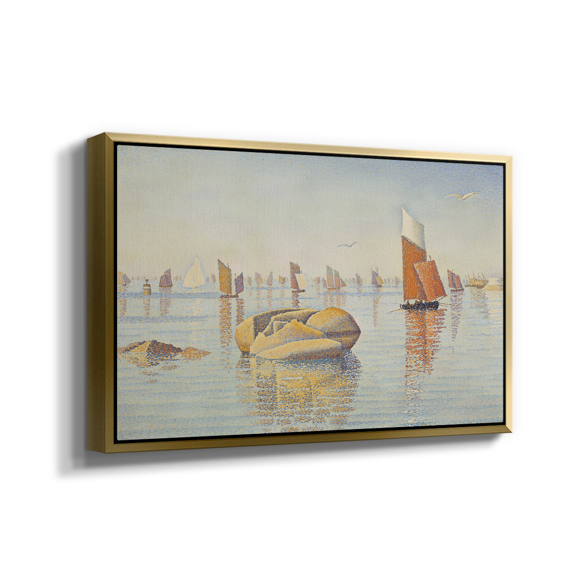 Concarneau, Quiet Morning, Opus 219, 1891 - Floater Framed Canvas Print
