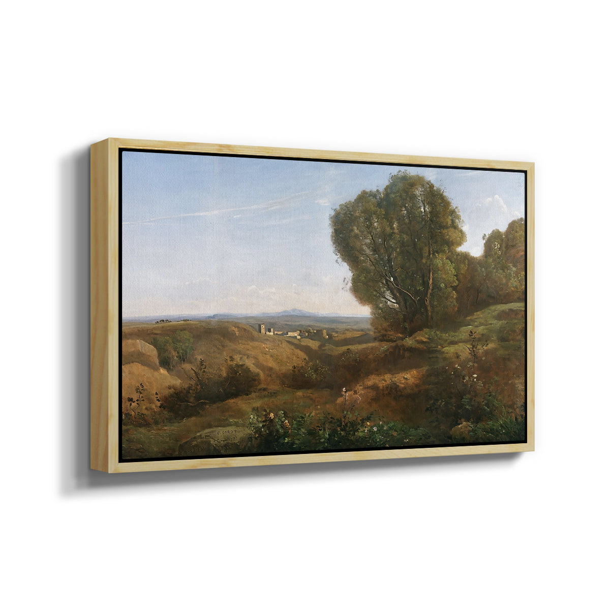Souvenir of Roquemaure in the Gard, c. 1853 - Floater Framed Canvas Print