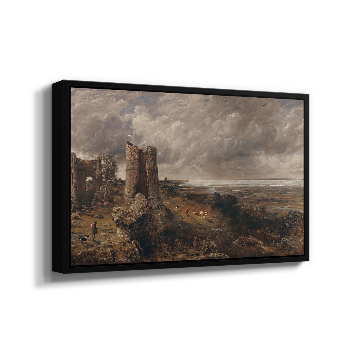 Hadleigh Castle, Mouth of Thames, c. 1829 - Floater Framed Canvas Print