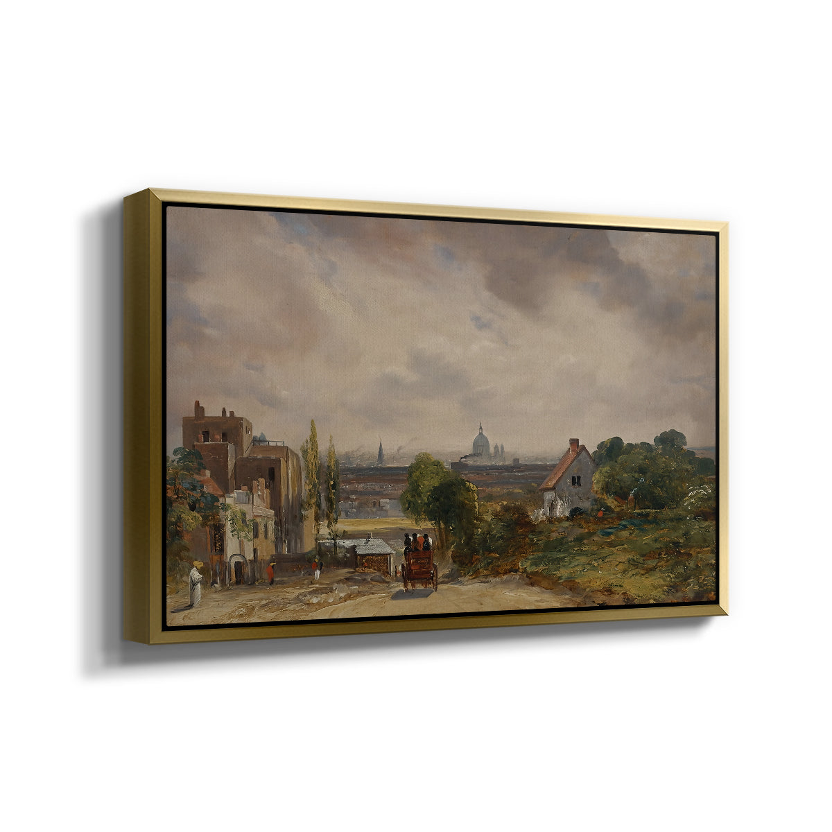 Sir Richard Steele's Cottage, Hampstead, c. 1832 - Floater Framed Canvas Print