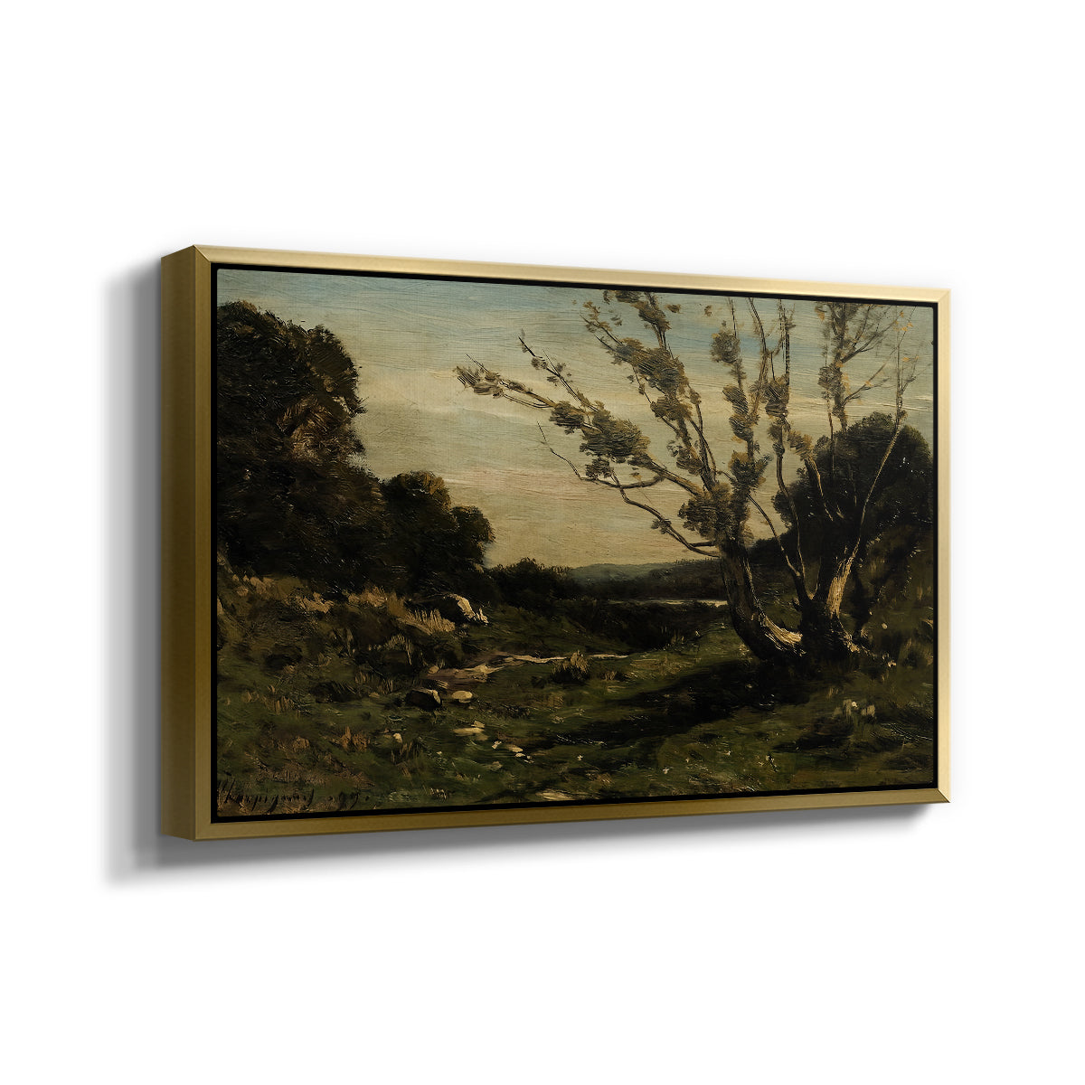 Morning in the Nievre, 1877 - Floater Framed Canvas Print