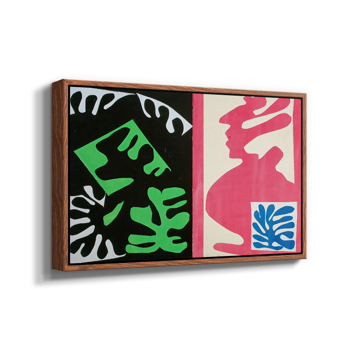 Composition, Black and Red, from Jazz, 1947 - Floater Framed Canvas Print