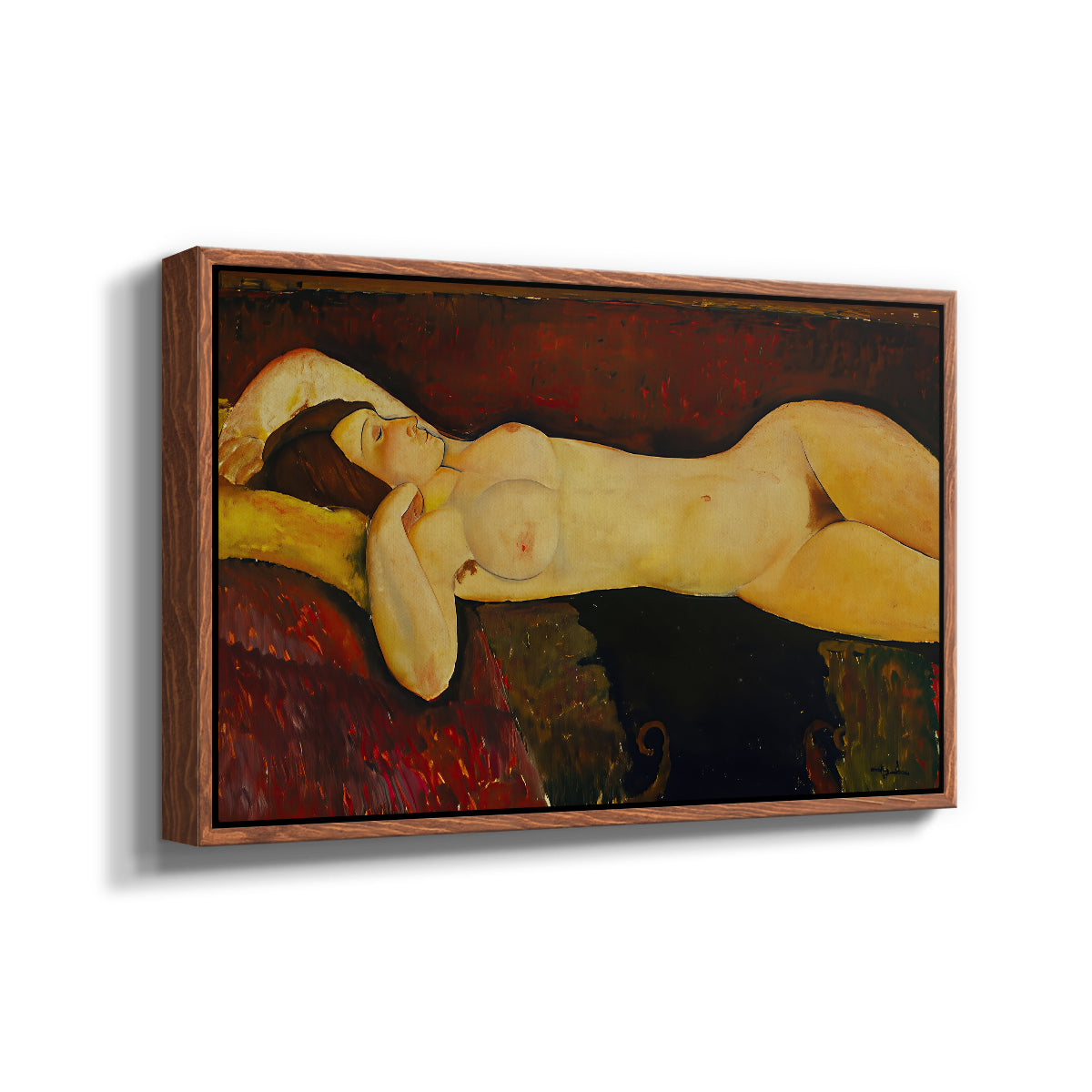Reclining Nude (Nu couché), 1919 - Floater Framed Canvas Print