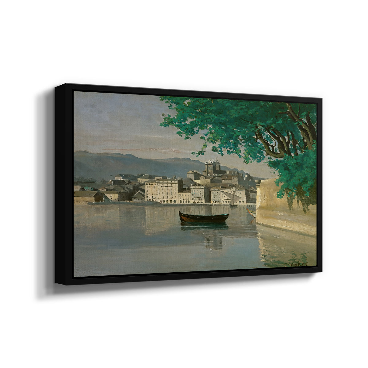Geneva View of Part of the City, c. 1834-1835 - Floater Framed Canvas Print
