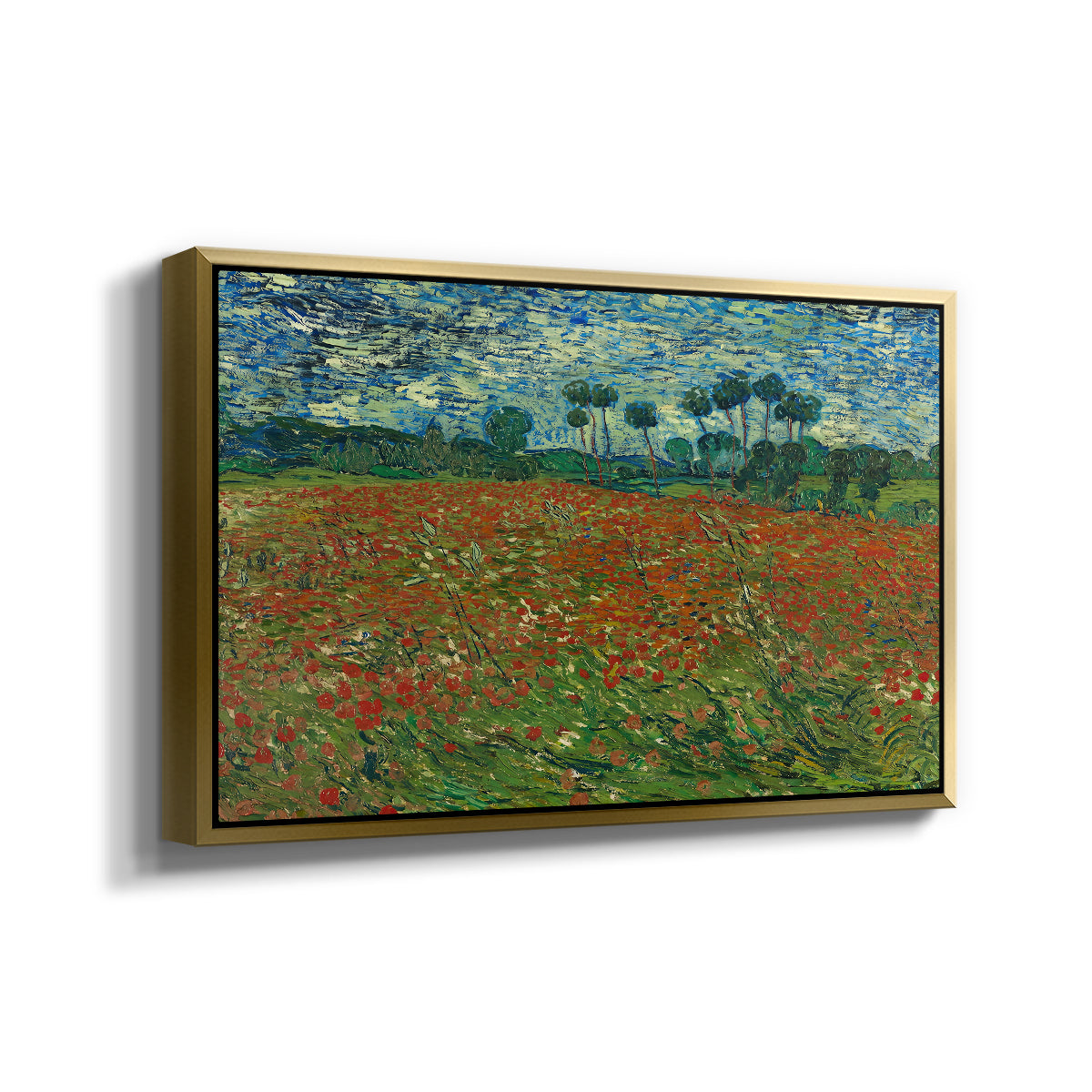 Field with Poppies, 1889 - Floater Framed Canvas Print
