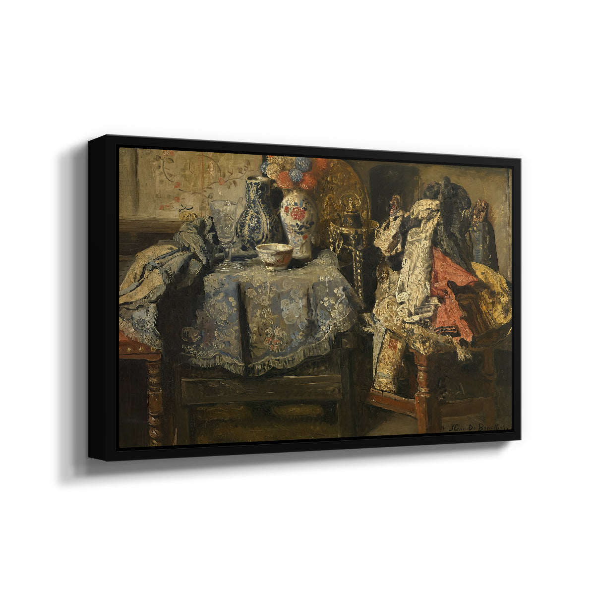 Still Life Requisites, 1885 - Floater Framed Canvas Print