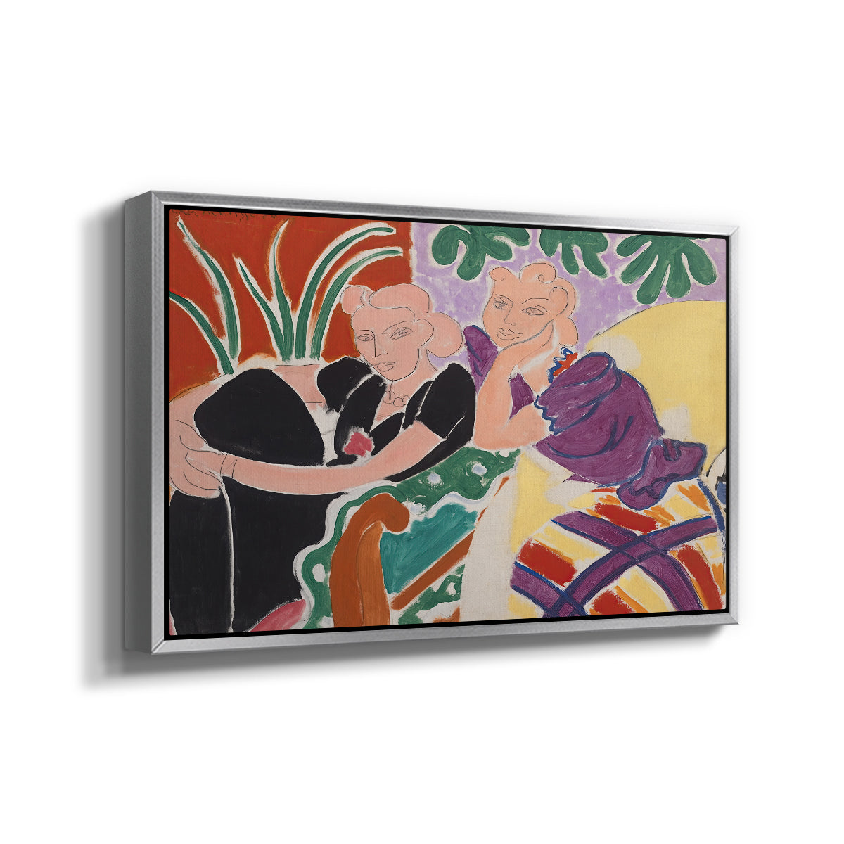 The Conversation, 1938 - Floater Framed Canvas Print