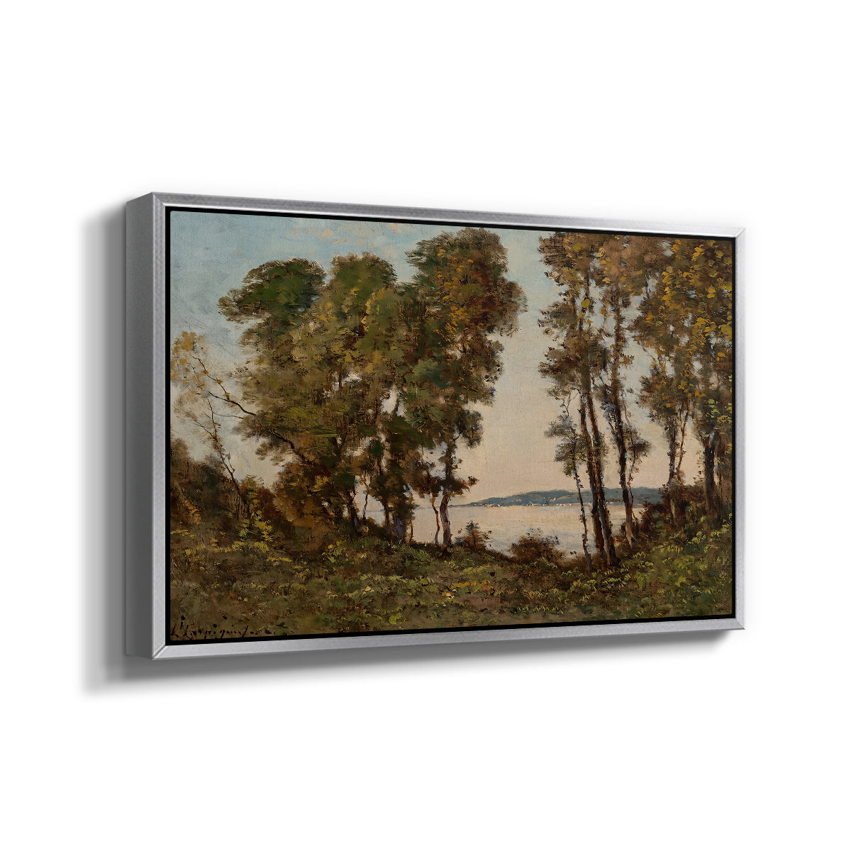 The Banks of the Allier, 1894 - Floater Framed Canvas Print