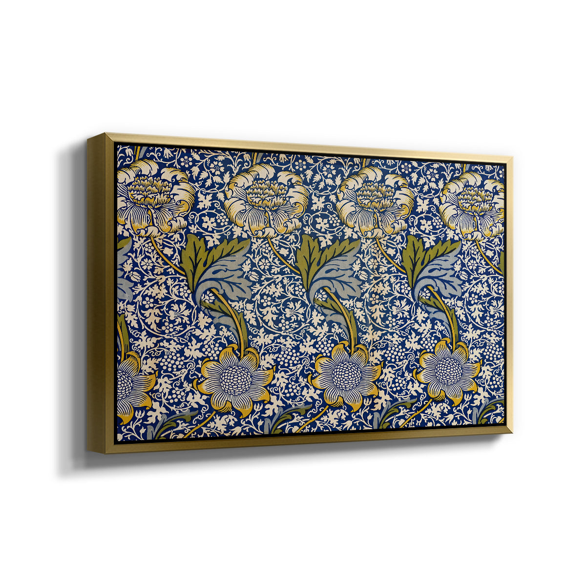 Kennet - Indigo/Gold, 1883 - Floater Framed Canvas Print