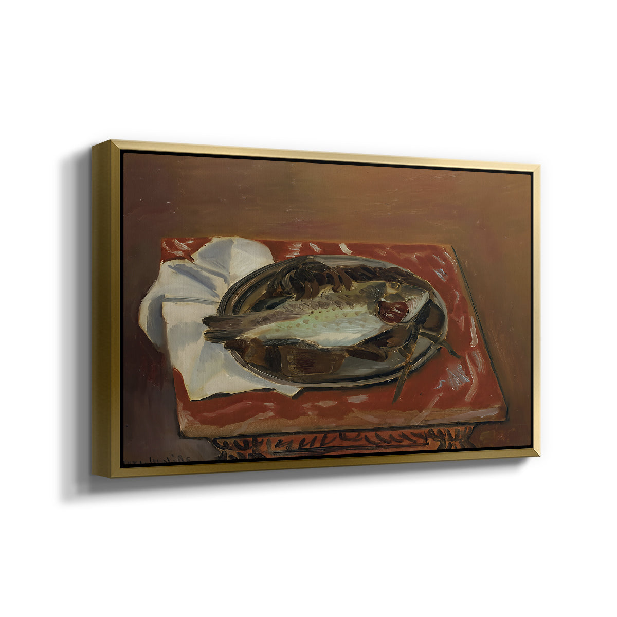 Still Life with Bream (Nature morte à la daurade), 1920 - Floater Framed Canvas Print