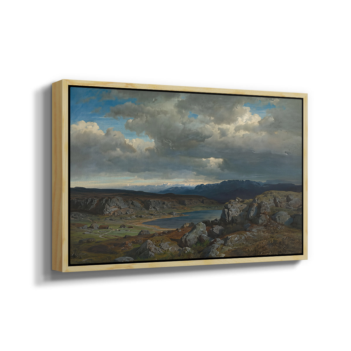 Norwegian Highlands, 1857 - Floater Framed Canvas Print