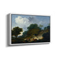 Landscape with Shepherds and Flock of Sheep, c. 1763-1765 - Floater Framed Canvas Print