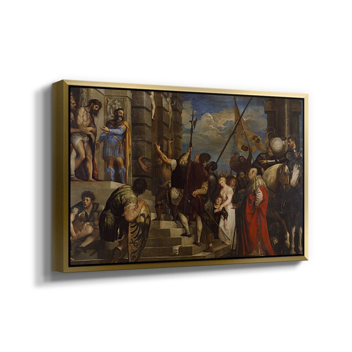 Ecce Homo, c. 1543 - Floater Framed Canvas Print