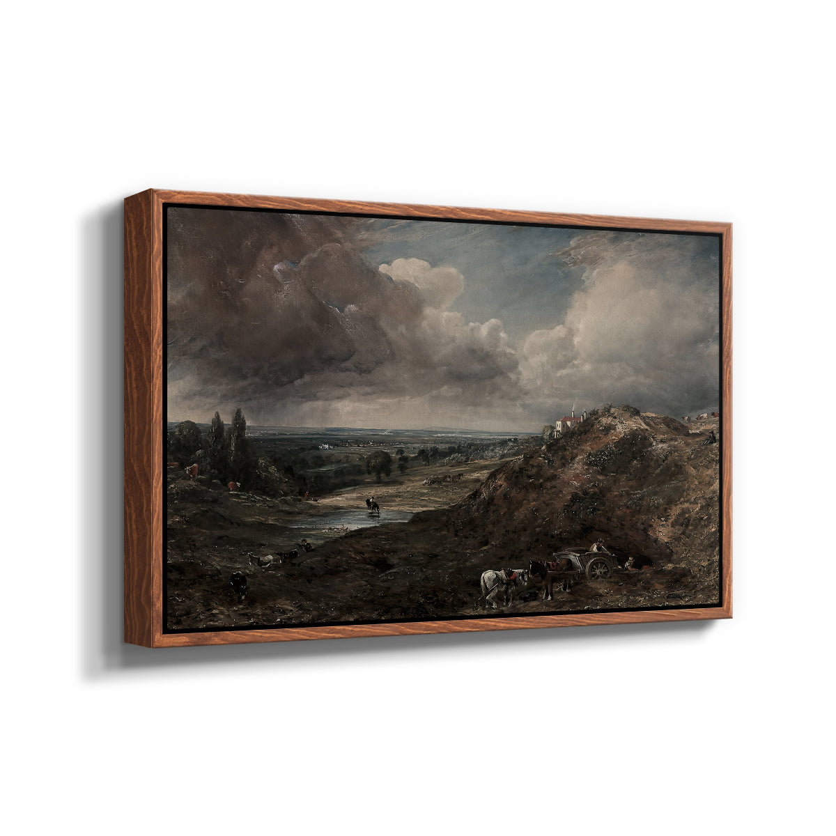 Branch Hill Pond, Hampstead Heath, c. 1828 - Floater Framed Canvas Print