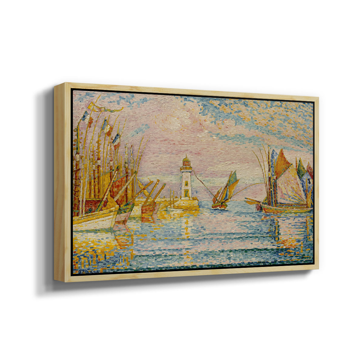The Lighthouse at Groix, 1925 - Floater Framed Canvas Print