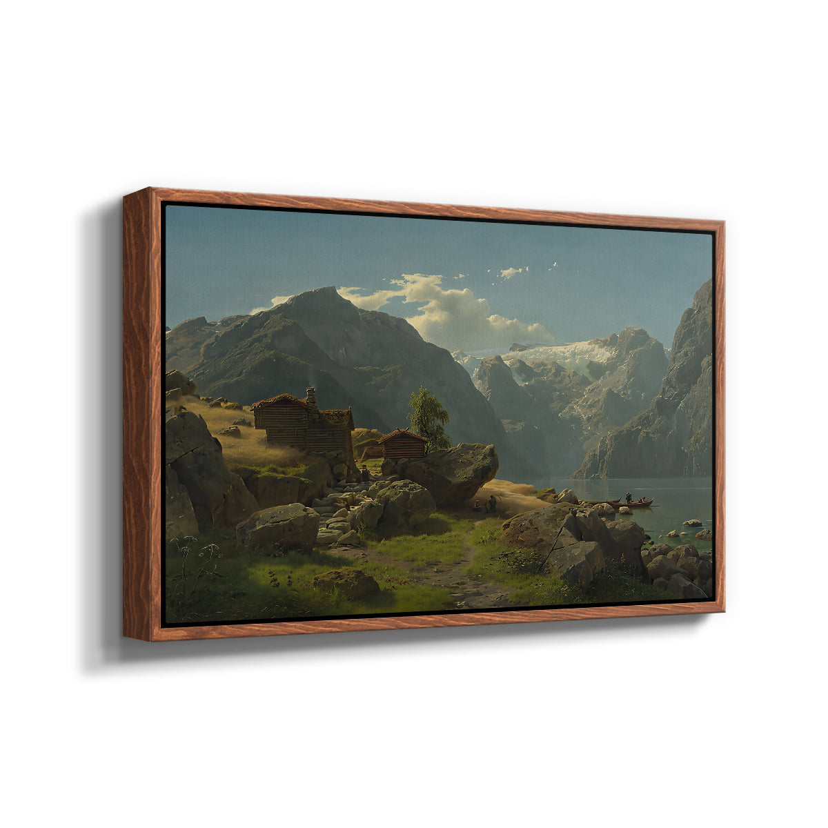 Balestrand, 1848 - Floater Framed Canvas Print