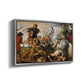 The Wolf and Fox Hunt, c. 1616 - Floater Framed Canvas Print
