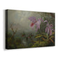 Canvas art print featuring a natural scene with birds and plants, displayed at an angle