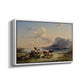 Shepherds and Cattle on Lake Attersee, 1852 - Floater Framed Canvas Print