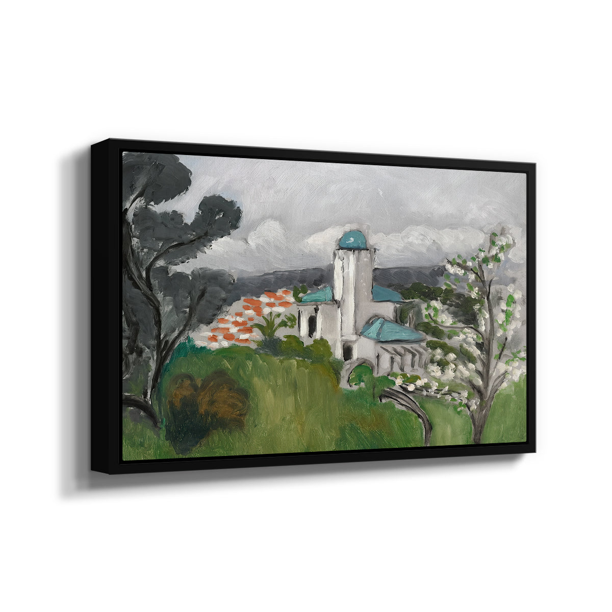 The Blue Villa (La Villa Bleue), c. 1918 - Floater Framed Canvas Print