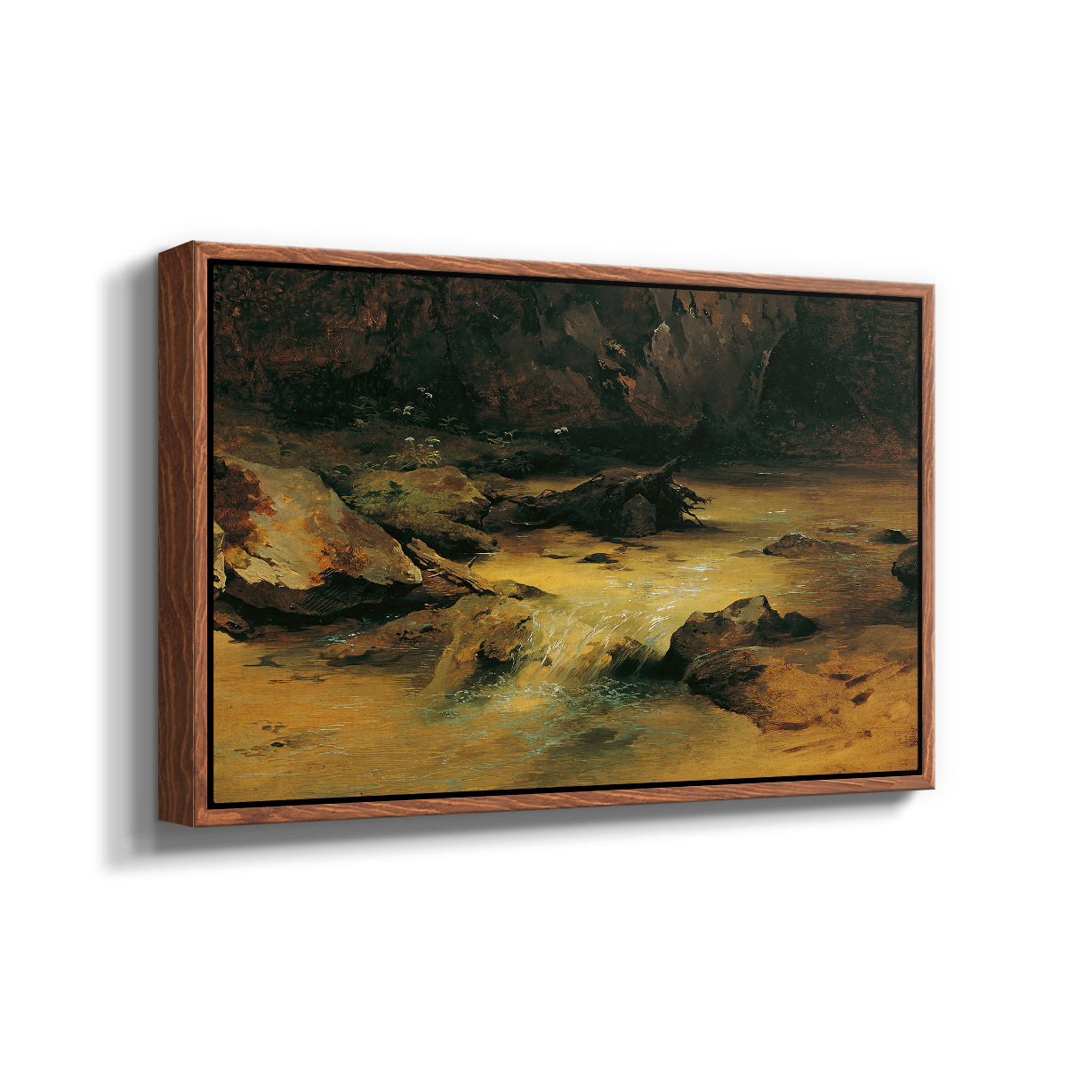Wildbach (Wild Stream) - Floater Framed Canvas Print