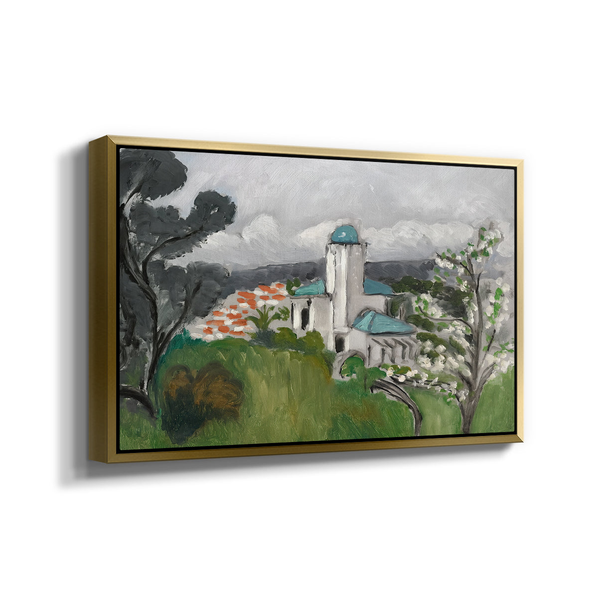 The Blue Villa (La Villa Bleue), c. 1918 - Floater Framed Canvas Print