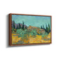 Wooden Sheds Among the Olive Trees and Cypresses, 1889 - Floater Framed Canvas Print