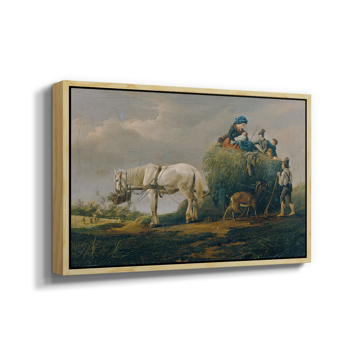 The Hay Wagon (Der Heuwagen), 1824 - Floater Framed Canvas Print