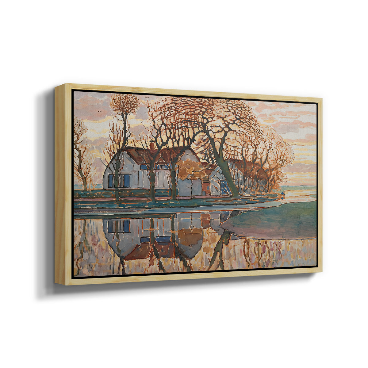 Farm near Duivendrecht, c. 1916 - Floater Framed Canvas Print