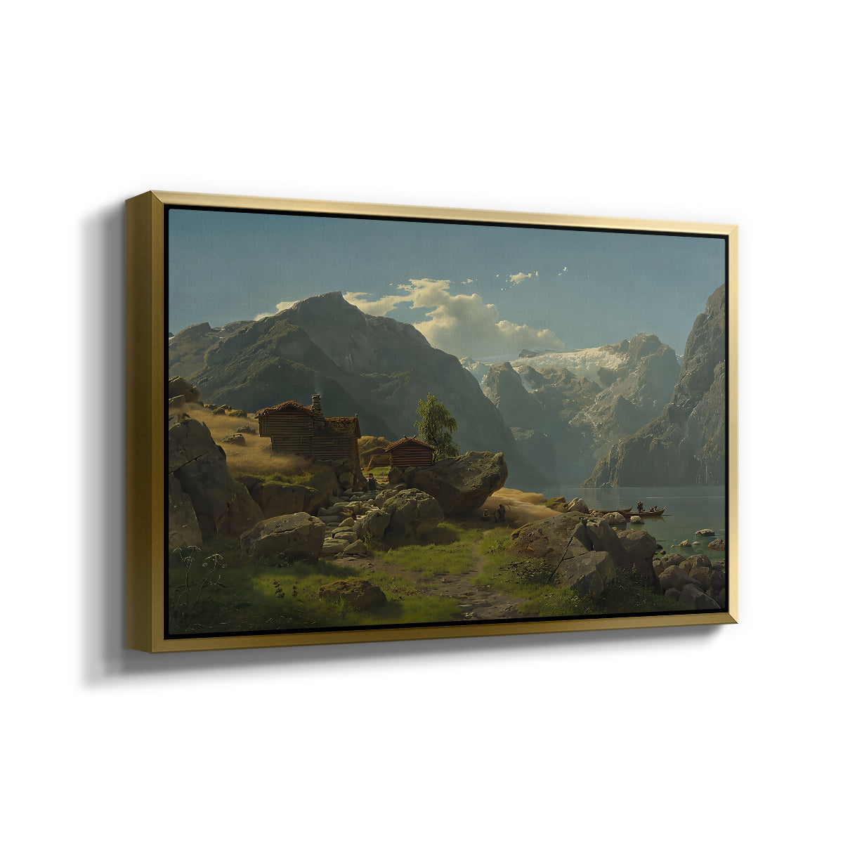 Balestrand, 1848 - Floater Framed Canvas Print
