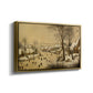Winter Landscape with Skaters and Bird Trap, 1565 - Floater Framed Canvas Print