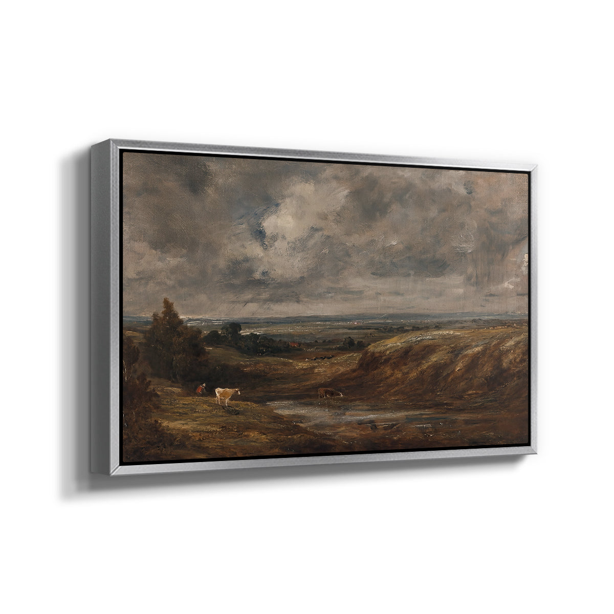 Hampstead Heath, 1825 - Floater Framed Canvas Print