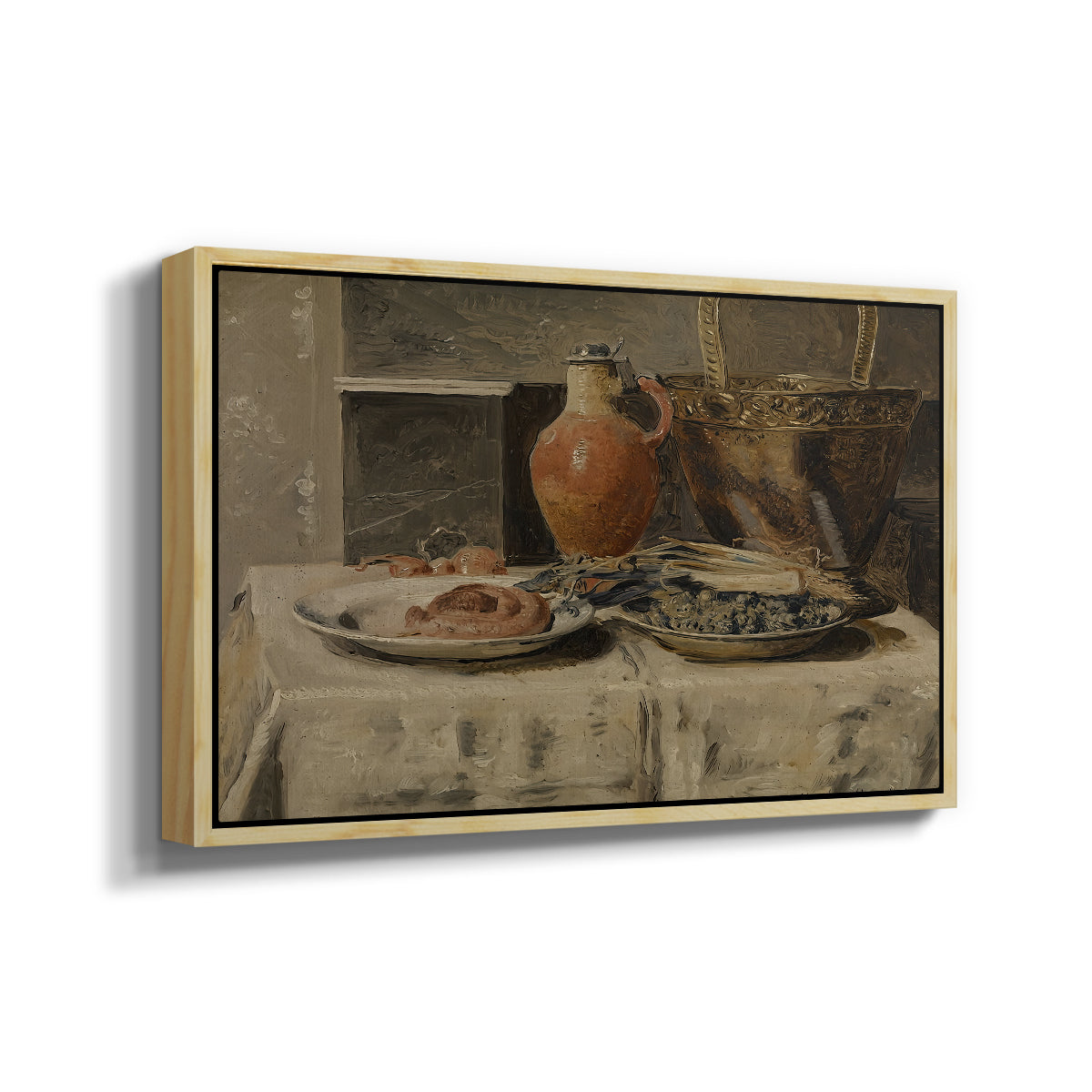 Still Life with Jar, c. 1881-1885 - Floater Framed Canvas Print