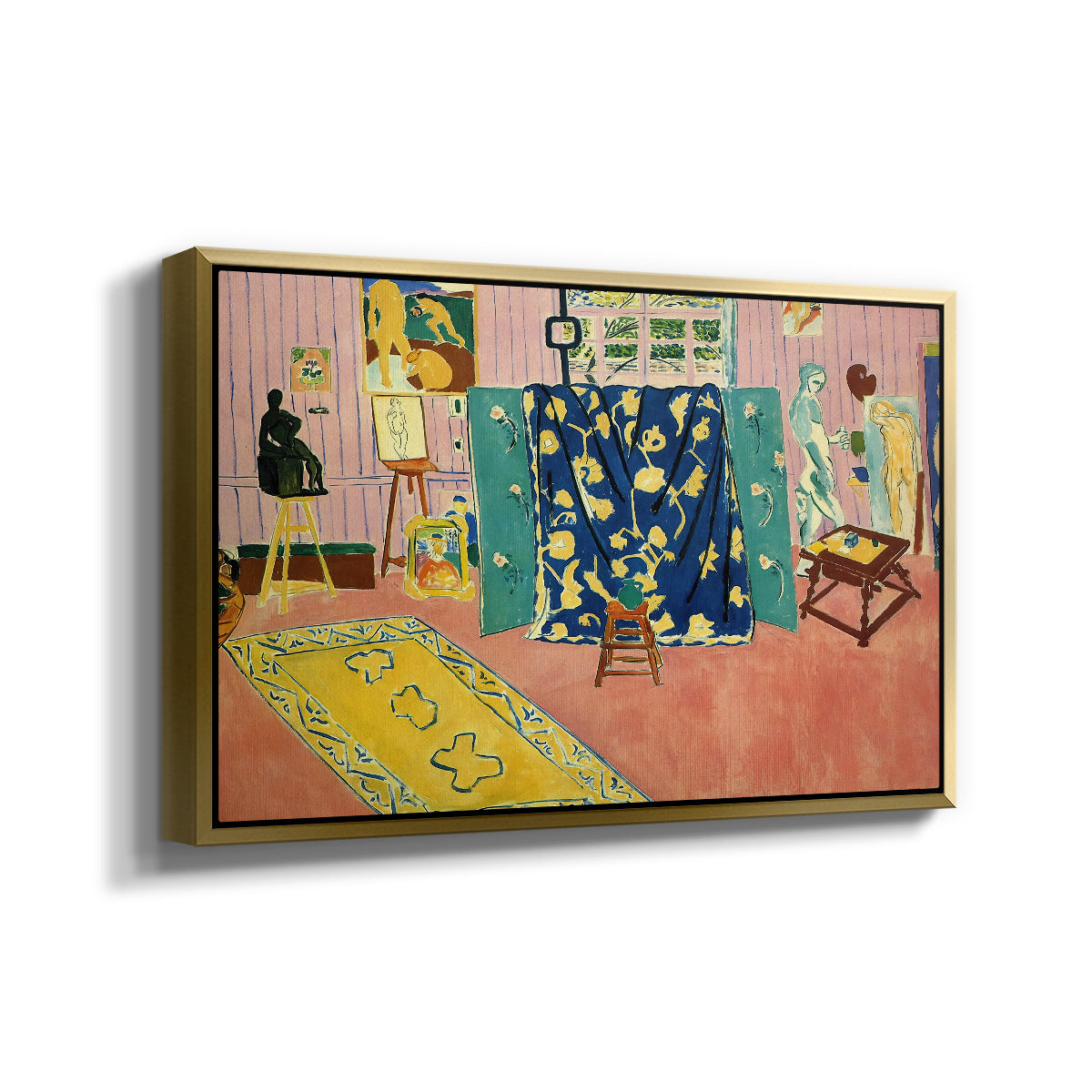 The Pink Studio (L'Atelier Rose), 1911 - Floater Framed Canvas Print