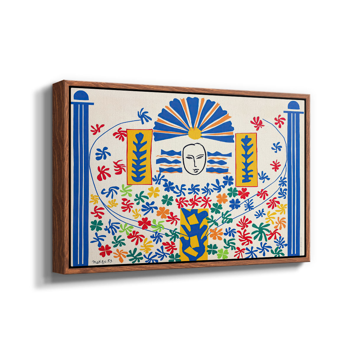 Apollo (Apollon), 1953 - Floater Framed Canvas Print
