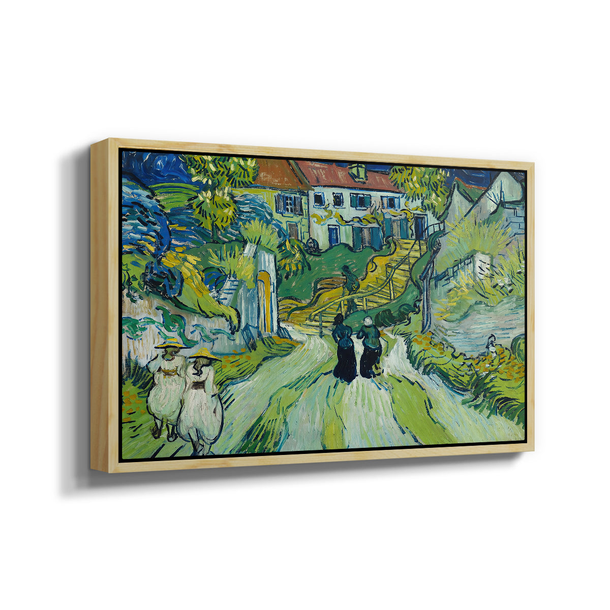 Stairway at Auvers, 1890 - Floater Framed Canvas Print