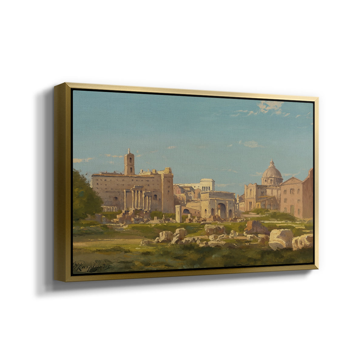 The Roman Forum, c. 1860 - Floater Framed Canvas Print